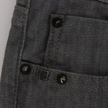 Costume National Gray Cotton Blend Slim Fit Jeans