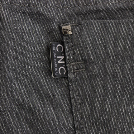Costume National Gray Cotton Blend Slim Fit Jeans