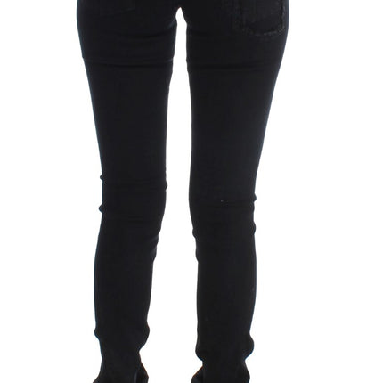 Costume National Black Cotton Slim Fit Denim Jeans