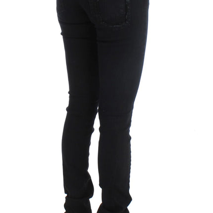 Costume National Black Cotton Slim Fit Denim Jeans