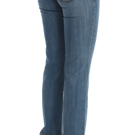 Costume National Blue Cotton Slim Fit Cropped Jeans