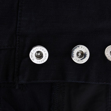 Costume National Black Cotton Slim Fit Cropped Jeans