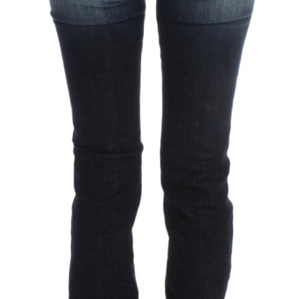 Costume National Blue Cotton Slim Fit Bootcut Jeans