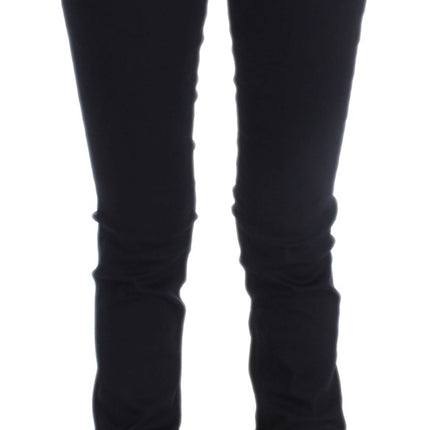 Costume National Blue Cotton Blend Slim Fit Jeans