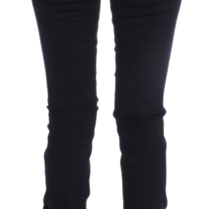 Costume National Blue Cotton Blend Slim Fit Jeans
