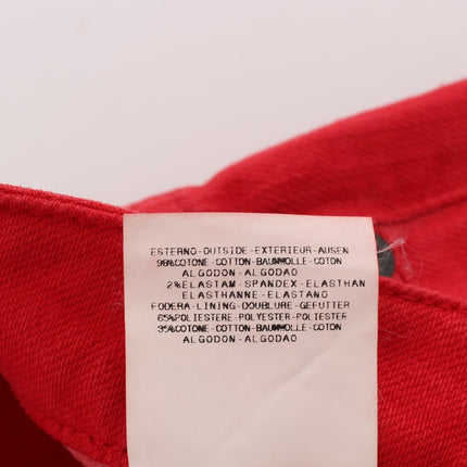 Costume National Red Cotton Blend Super Slim Fit Jeans