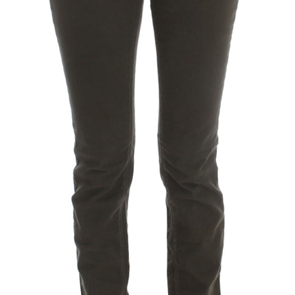Costume National Green Cotton Blend Slim Fit Jeans