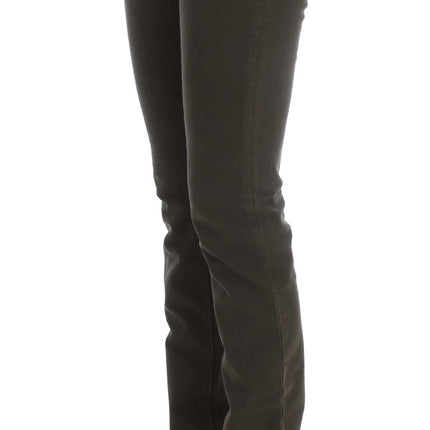 Costume National Green Cotton Blend Slim Fit Jeans