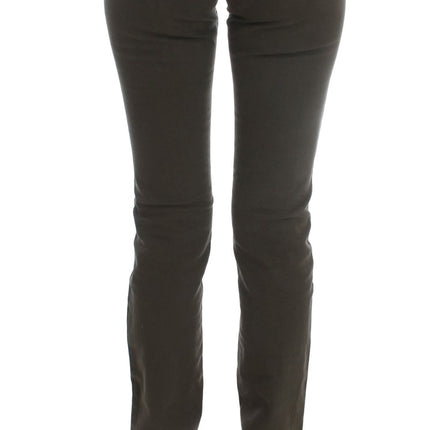 Costume National Green Cotton Blend Slim Fit Jeans