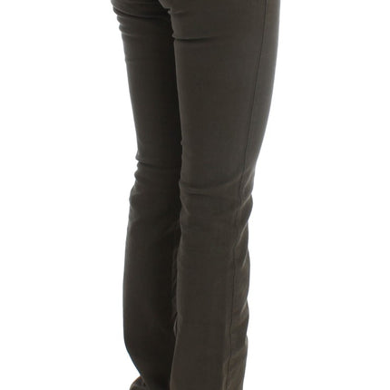 Costume National Green Cotton Blend Slim Fit Jeans
