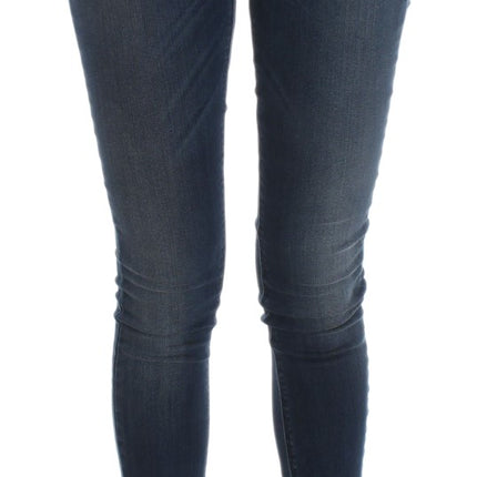 Costume National Blue Cotton Blend Slim Fit Jeans