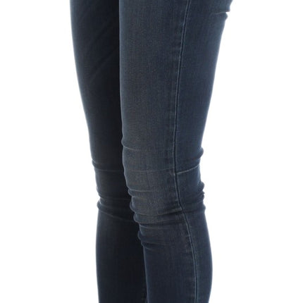 Costume National Blue Cotton Blend Slim Fit Jeans