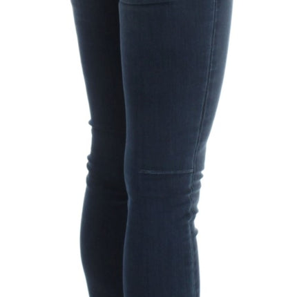 Costume National Blue Cotton Blend Slim Fit Jeans