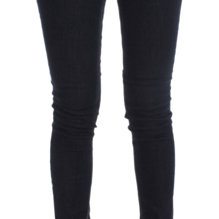 Costume National Blue Cotton Blend Slim Fit Jeans