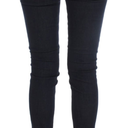 Costume National Blue Cotton Blend Slim Fit Jeans