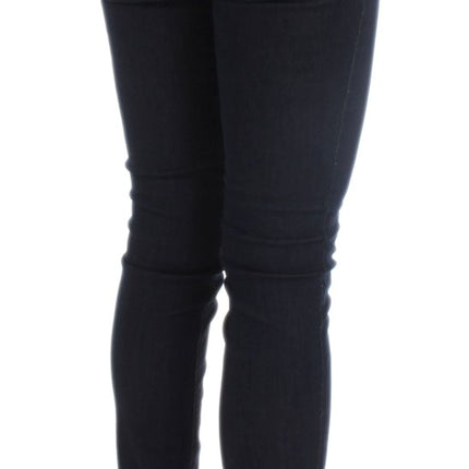 Costume National Blue Cotton Blend Slim Fit Jeans