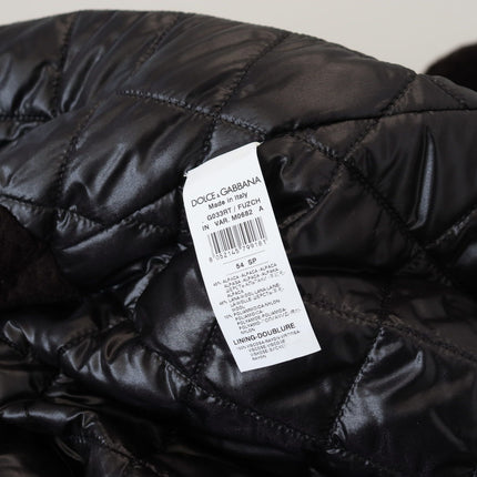 Dolce & Gabbana Black Alpaca Button Down Trench Coat Jacket