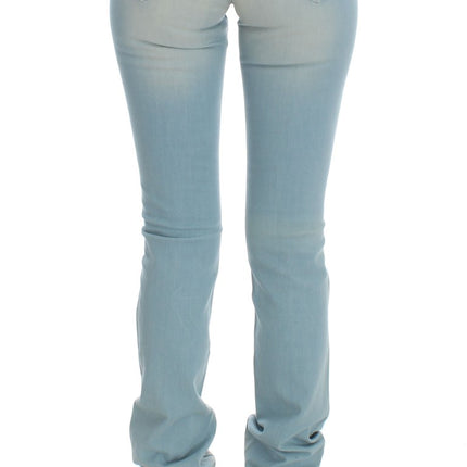 Costume National Blue Cotton Blend Super Slim Fit Jeans