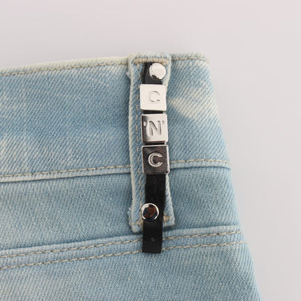 Costume National Blue Cotton Blend Super Slim Fit Jeans