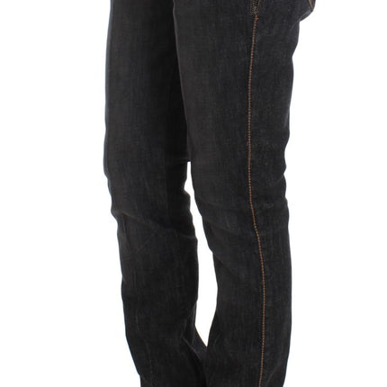 Ermanno Scervino Gray Cotton Slim Fit Denim Jeans