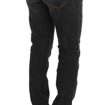 Ermanno Scervino Gray Cotton Slim Fit Denim Jeans