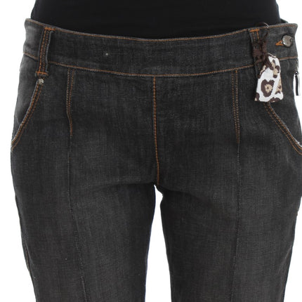 Ermanno Scervino Gray Cotton Slim Fit Denim Jeans