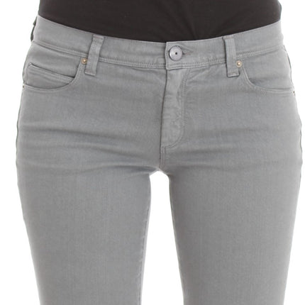 Ermanno Scervino Blue Cotton Blend Slim Fit Bootcut Jeans