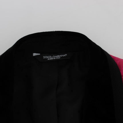 Dolce & Gabbana Pink Floral Brocade Slim Blazer Jacket Dolce & Gabbana