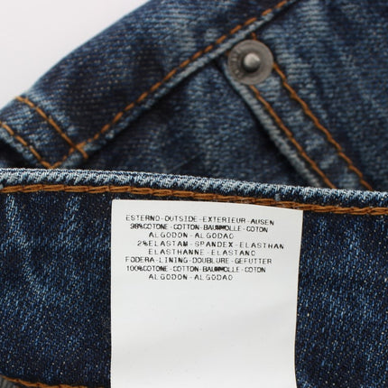John Galliano Blue Wash Cotton Blend Slim Fit Jeans