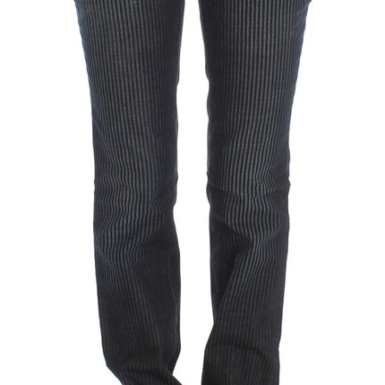John Galliano Blue Wash Cotton Blend Slim Fit Bootcut Jeans
