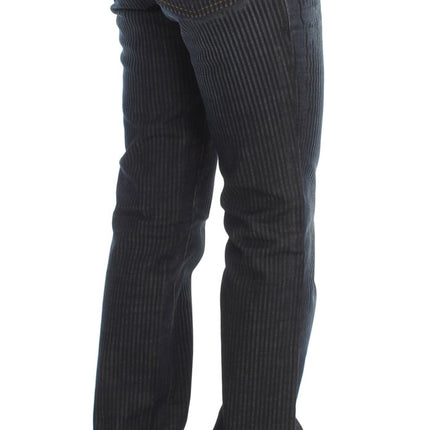 John Galliano Blue Wash Cotton Blend Slim Fit Bootcut Jeans