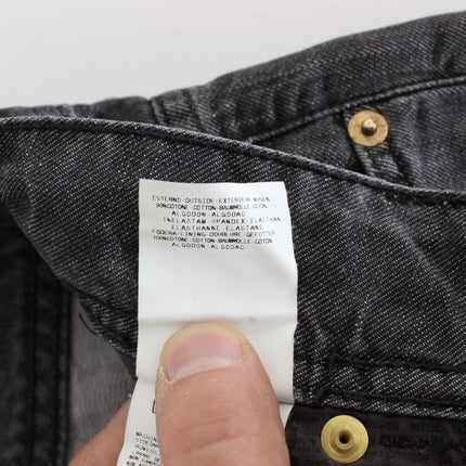 John Galliano Gray Wash Cotton Torn Straight Fit Jeans