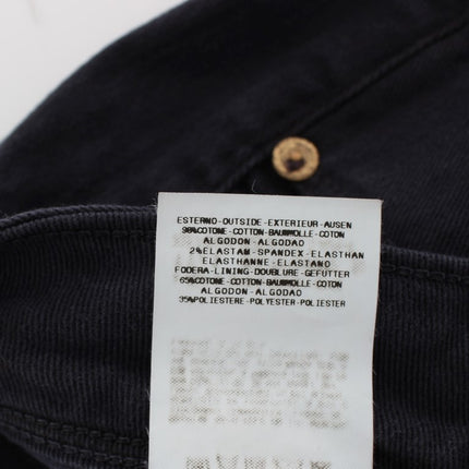 Ermanno Scervino Blue Cotton Blend Casual Fit Pants