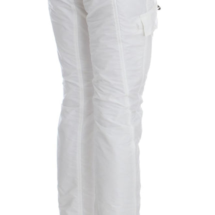 Ermanno Scervino White Nylon Padded Slim Fit Cargo Pants