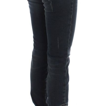 Ermanno Scervino Blue Cotton Blend Slim Fit Jeans