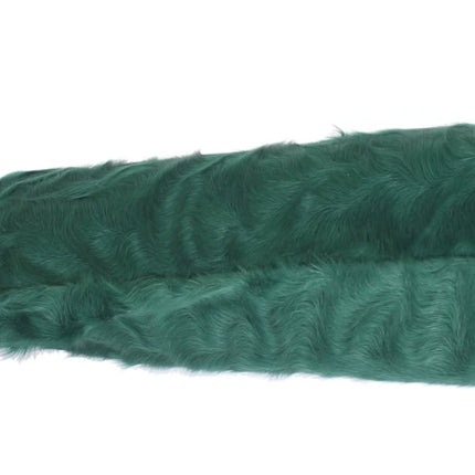 Dolce & Gabbana Green Leather Xiangao Fur Elbow Gloves