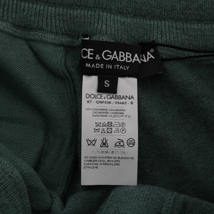 Dolce & Gabbana Green Cashmere Training Pants