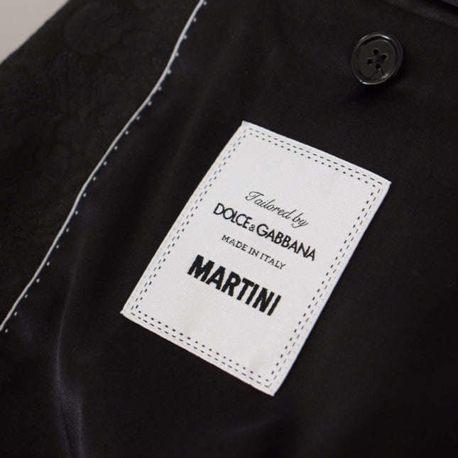 Dolce & Gabbana Black Polyester Formal 2 Piece MARTINI Suit
