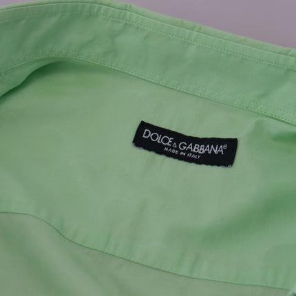 Dolce & Gabbana Mint Green Long Sleeves Button Down Shirt