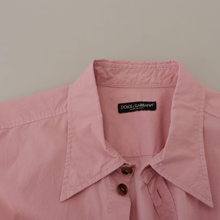 Dolce & Gabbana Pink Casual Button Down Long Sleeves Shirt