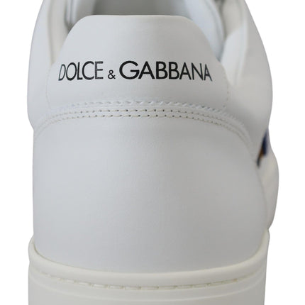 Dolce & Gabbana White Leather DG Logo Casual Sneakers Shoes