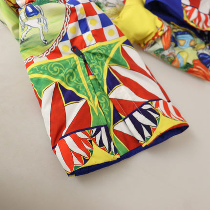 Dolce & Gabbana Multicolor Printed Snow Trouser Pants