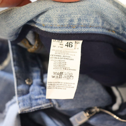 Dolce & Gabbana Multicolor Patchwork High Waist Denim Jeans
