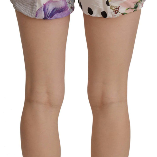 Dolce & Gabbana Multicolor Patchwork High Waist Cotton Shorts