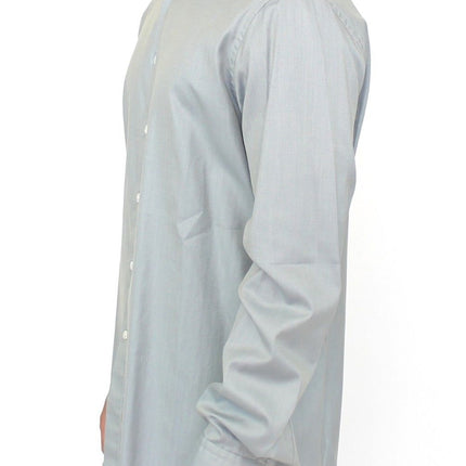 Ermanno Scervino Gray Cotton Long Sleeve Casual Shirt Top
