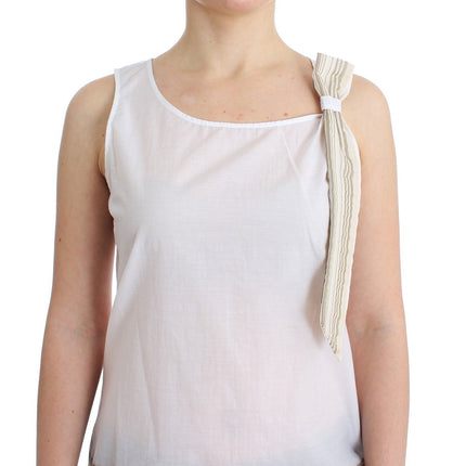 Ermanno Scervino White Top Blouse Tank Shirt Sleeveless
