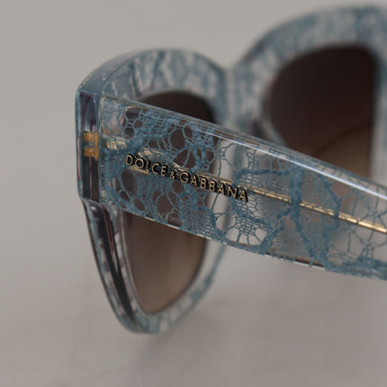 Dolce & Gabbana Blue Lace Acetate Crystal Butterfly DG4231 Sunglasses