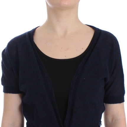 Ermanno Scervino Knit Blue Wool Sweater Cardigan
