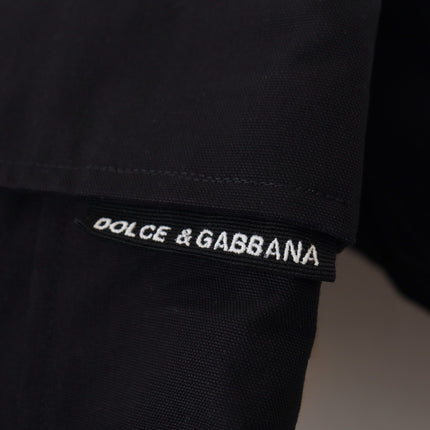 Dolce & Gabbana Black Cotton Bermuda Cargo Shorts