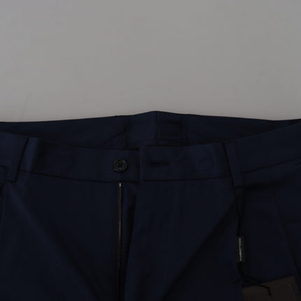 Dolce & Gabbana Blue Chinos Cotton Stretch Casual Shorts